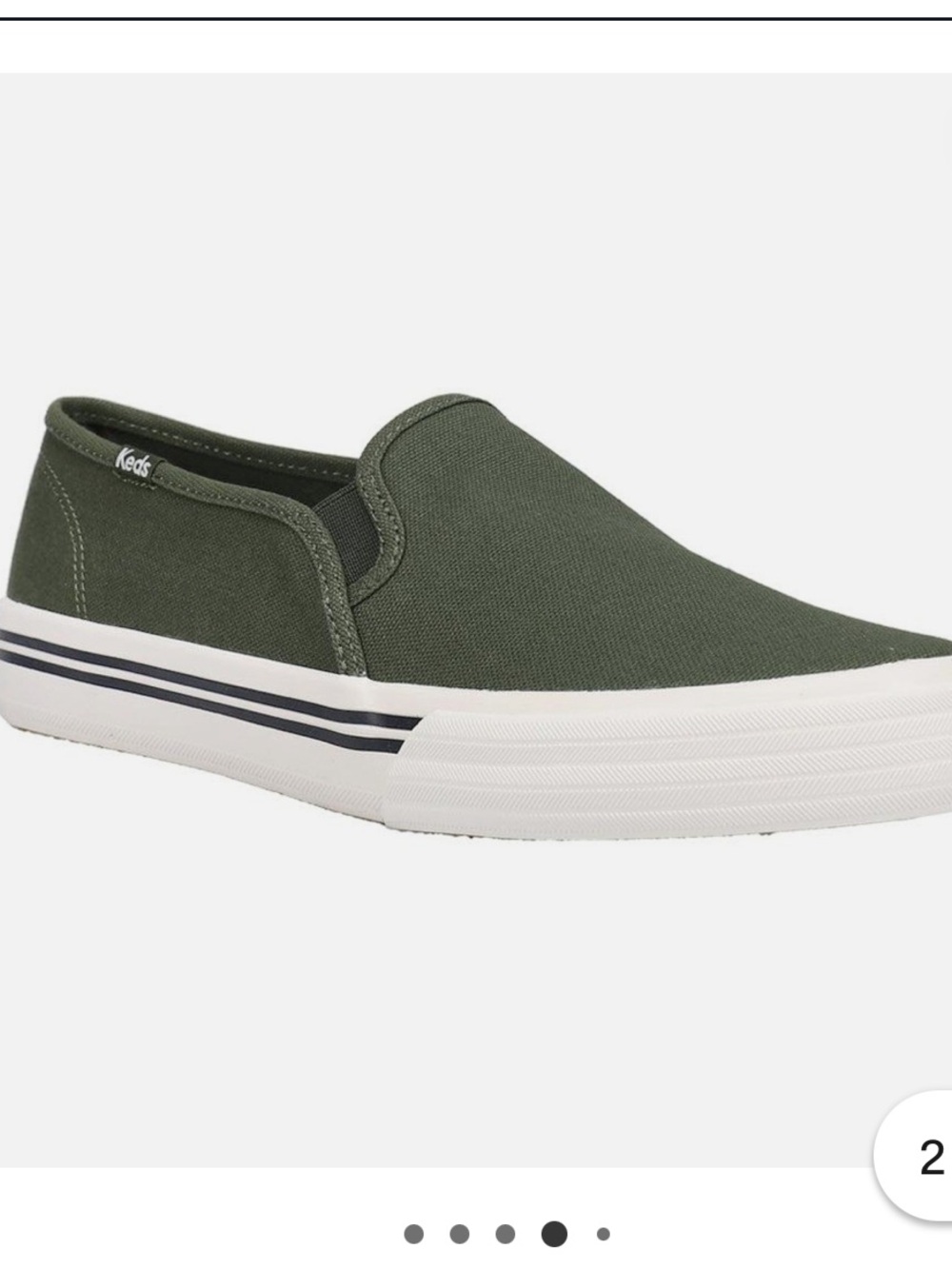 🫒Keds Double Decker Slip-On Canvas Sneakers in Olive